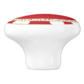 Bouton De Porte En Céramique Motif léopard Pois rouge (Côté)