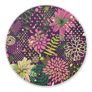 Bouton De Porte En Céramique Motif lumineux