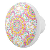 Bouton De Porte En Céramique Motif Mandala (Droite)