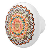 Bouton De Porte En Céramique Motif Mandala Zigzag (Droite)