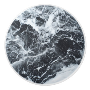 Bouton De Porte En Céramique Motif marbre naturel gris