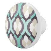 Bouton De Porte En Céramique Motif marocain de turquoise (Droite)