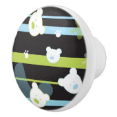 Bouton De Porte En Céramique Motif mignon avec peu d'ours (Droite)