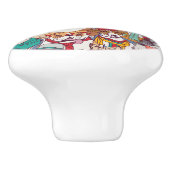 Bouton De Porte En Céramique Motif mignon de mode de chiot (Côté)