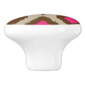 Bouton De Porte En Céramique Motif moderne d'ikat (Côté)