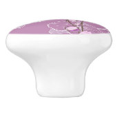 Bouton De Porte En Céramique Motif pourpre d'orchidée (Côté)
