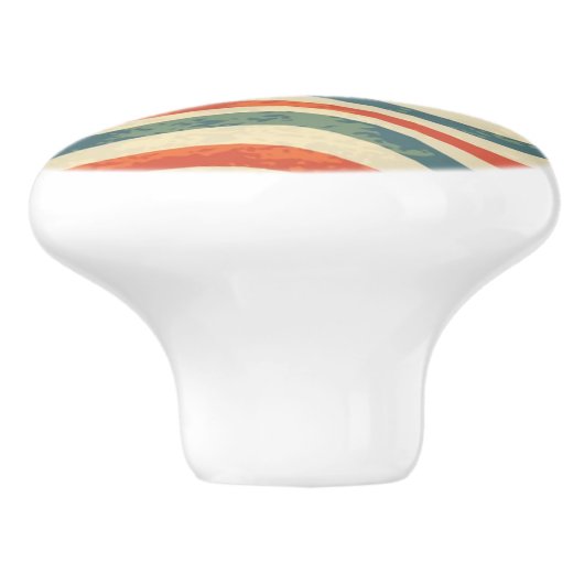 Bouton De Porte En Céramique Motif rayé (Côté)