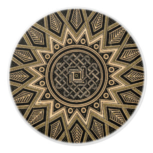 Bouton De Porte En Céramique Motif rétro arabe