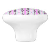 Bouton De Porte En Céramique Motif rose unique (Côté)