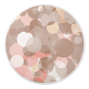 Bouton De Porte En Céramique Motif simple - cercles