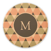 Bouton De Porte En Céramique Motif triangles (Devant)