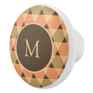 Bouton De Porte En Céramique Motif triangles