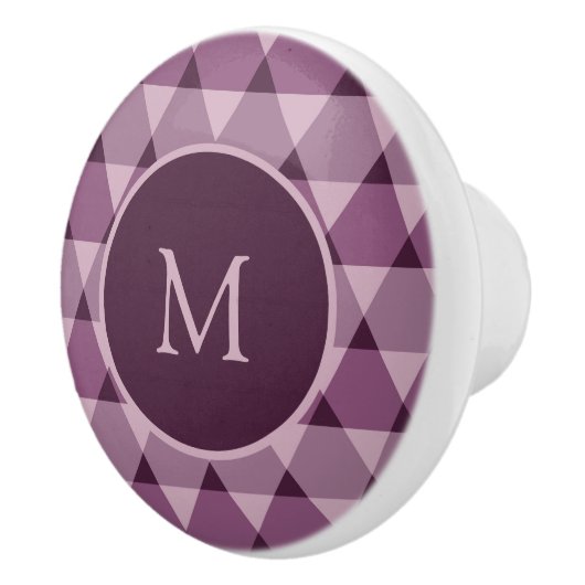 Bouton De Porte En Céramique Motif triangles (Droite)