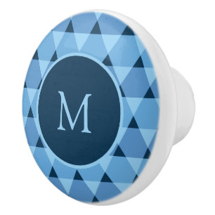 Bouton De Porte En Céramique Motif triangles