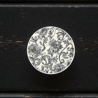 Bouton De Porte En Céramique Motif Vintage William Morris