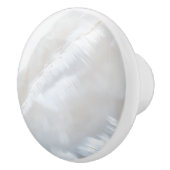 Bouton De Porte En Céramique Motif White Pearl Nacre (Droite)