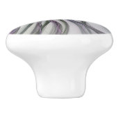 Bouton De Porte En Céramique Motions Filigree Moderne Abstrait pivotant Fractal (Côté)