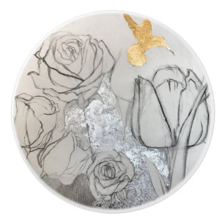 Bouton De Porte En Céramique Mouette en céramique