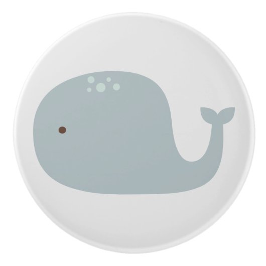 Bouton De Porte En Céramique Mouette en céramique de baleine (Devant)