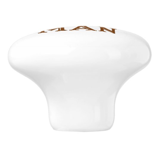 Bouton De Porte En Céramique Moustache macho drôle d'homme (Côté)