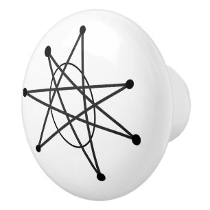 Bouton De Porte En Céramique Moyen-siècle moderne Abstrait MCM atomique MOD Sta