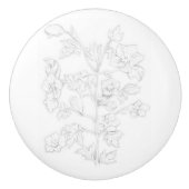 Bouton De Porte En Céramique Mughal Design on a Ceramic Knob (Devant)