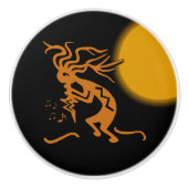 Bouton De Porte En Céramique Musicien Kokopelli à gauche (Devant)