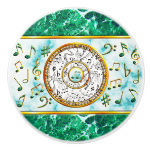 Bouton De Porte En Céramique Musique, Notes musicales, Marbre