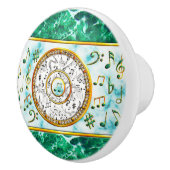 Bouton De Porte En Céramique Musique, Notes musicales, Marbre (Droite)