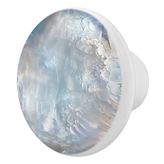 Bouton De Porte En Céramique Nacre Pearl Motif (Droite)