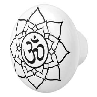 Bouton De Porte En Céramique Namaste Porte ronde noix blanc noir en céramique t