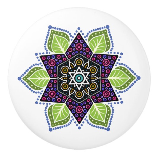 Bouton De Porte En Céramique Nature conflictuelle 2 (Devant)