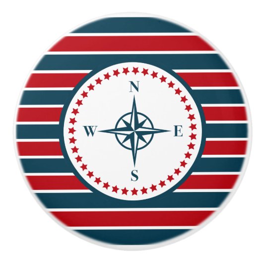 Bouton De Porte En Céramique Nautical design (Devant)