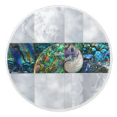 Bouton De Porte En Céramique Nautilus Shell - Abalone et Pearl (Devant)
