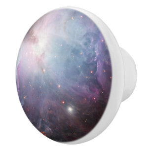 Bouton De Porte En Céramique Nébuleuse Orion Astronomie bleu marron beige ciel
