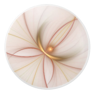 Bouton De Porte En Céramique Noblement cuivre et or Art fractal abstrait modern
