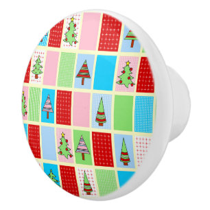 Bouton De Porte En Céramique Noël