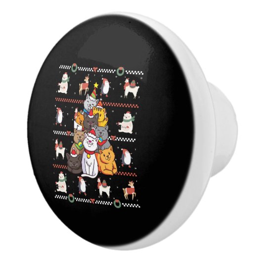 Bouton De Porte En Céramique Noël à Cat Tree (Droite)