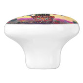 Bouton De Porte En Céramique Noël dans le désert Sud-Ouest Saguaro Cactus (Côté)