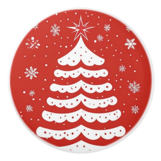 Bouton De Porte En Céramique Noël moderne (Devant)