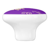 Bouton De Porte En Céramique Noël pourpre (Côté)