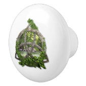 Bouton De Porte En Céramique Noeud celtique en pierre de trinité (Droite)