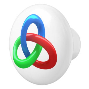 Bouton De Porte En Céramique Noeud trefoil