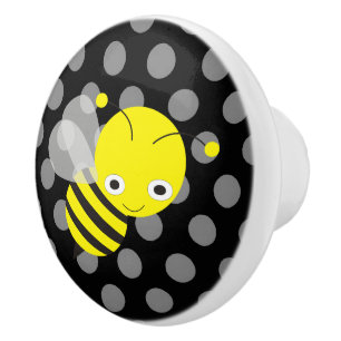 Bouton De Porte En Céramique Noeuds de l'armoire Honey Bee