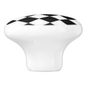 Bouton De Porte En Céramique noir et blanc (Côté)