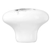 Bouton De Porte En Céramique Noir et blanc minimum Abstrait Artiste (Côté)