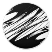 Bouton De Porte En Céramique Noir et blanc moderne (Devant)