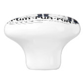 Bouton De Porte En Céramique Noisette de Noël (Côté)