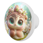 Bouton De Porte En Céramique Noisette minuscule (Droite)