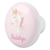 Bouton De Porte En Céramique Nom rose de la licorne (Droite)